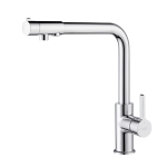 Royal Chrom bateria trójdrożna (dwuobwodowa) z opcją wody filtrowanej. Podłączenie wody filtrowanej w jednej baterii.