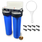 Filtry na cały dom. Zestaw 2 x BB20 (korpusy) + stelaż + klucz do filtrów gratis!