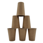 Ekologiczne kubki papierowe kraftowe 100 sztuk do zimnych i gorących napojów, kubek ekologiczny 200 ml.