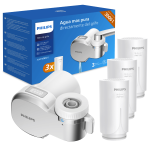 PHILIPS AWP3705P3 filtr wody na kran z wyświetlaczem i licznikiem. 3 wkłady filtrujące w zestawie.