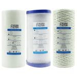 Zestaw trzech filtrów do korpusów BB10. Filtr sznurkowy, piankowy, węglowy.