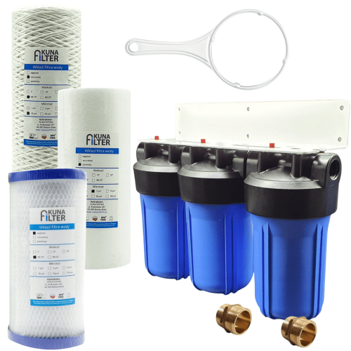 filtr wstępny bb10 , trzy korpusy na filtr