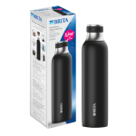 BRITA Soda TRIO butelka 0,6 l ze stali nierdzewnej, kolor czarny. Butelka do saturatora.