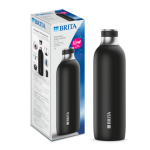 BRITA Soda TRIO butelka czarna do saturatora, 1 liltr ze stali nierdzewnej.