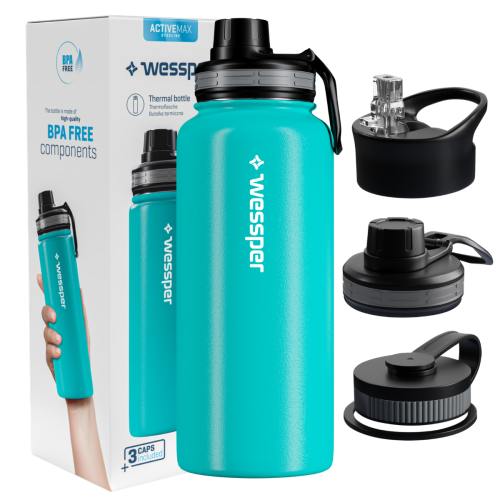 termos na wodę wessper w kolorze zielonym 1000ml