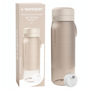 Wessper butelka tritanowa z filtrem 700 ml beżowa.