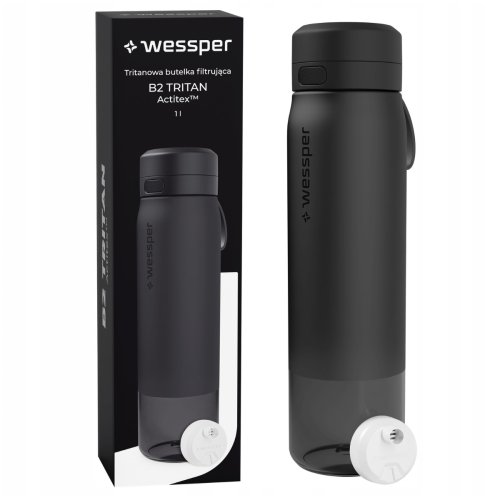 Czarna butelka filtrująca Wessper 1000 ml