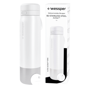 Butelka z wkładem filtrującym Wessper ze stali nierdzewnej 1000 ml.