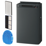 Oczyszczacz i nawilżacz powietrza SHARP KI-TX100EU-H do 76m2, Wi-Fi (Charcoal Gray).