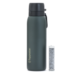 Butelka filtrująca wodę Tappwater BottlePro 740 ml w kolorze czarnym. Wkład filtrujący Ahlstrom.