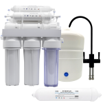 Kuna Filter RO-7 Redox z kranem w kolorze czarny mat. Wydajny filtr z jonizacją wody.