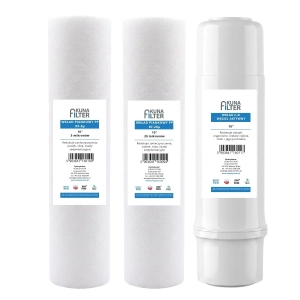 Zestaw wkładów do filtra RO7, RO5SMD, KFRO7, KFRO5SMD. Serwis podstawowy, półroczny do filtra Kuna Filter RO-7.