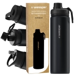 Butelka termniczna Wessper 700 ml ActiveMax Steeline w kolorze czarnym.
