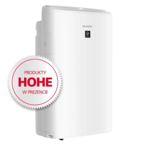 SHARP UA-KIN52E-W oczyszczacz powietrza do 38m2 z nawilżaniem, jonizacją i aplikacją mobilną.