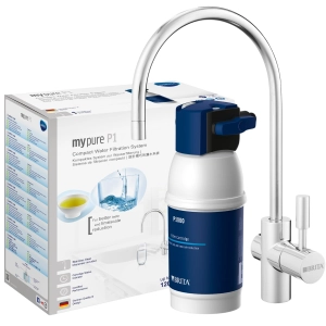 BRITA Mypure P1 filtr wody pod zlew. Oryginalny, kompletny filtr BRITA z kranem LED.