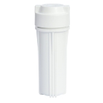 Obudowa filtra RO 10'', biała. Korpus filtra mechanicznego do odwróconej osmozy lub jako wstępny filtr mechaniczny.