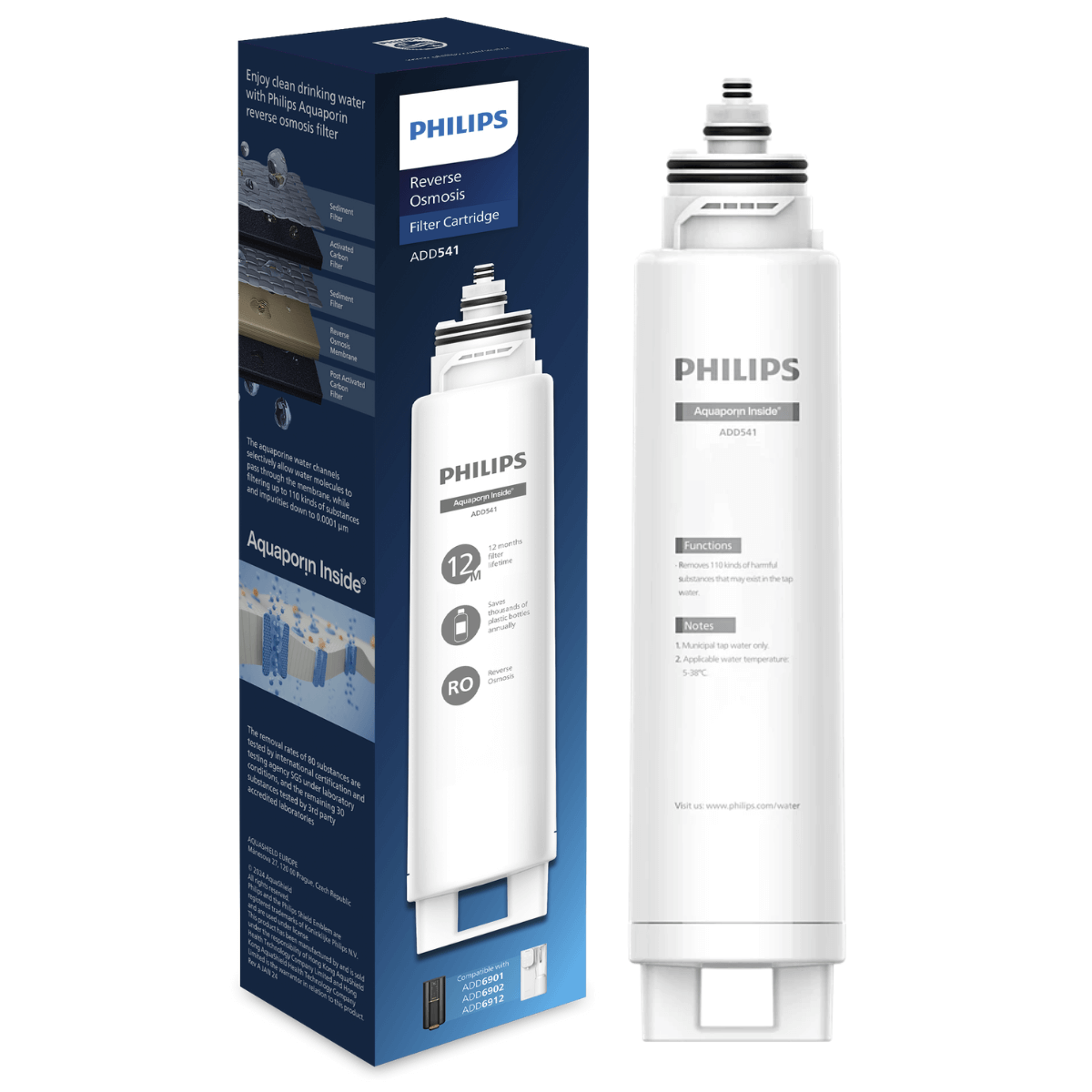 Wymienny wkład  PHILIPS ADD541RO/10 do dystrybutora wody PHILIPS ADD6901HBK01.