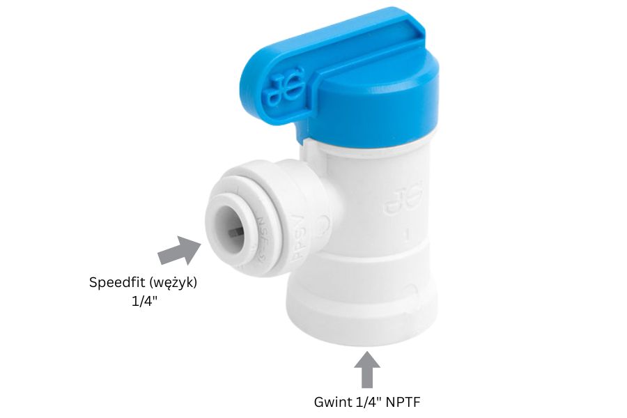 zawór do zbiornika osmozy Speedfit (wężyk) 14 Gwint 14 NPTF