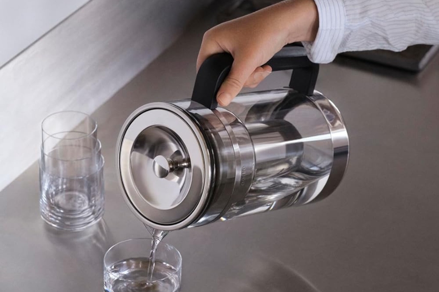 dzbanek szklany filtrujący aarke z granulkami