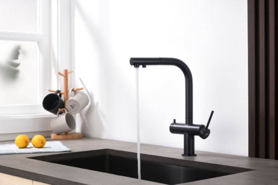 bateria stalowa delta czarny mat