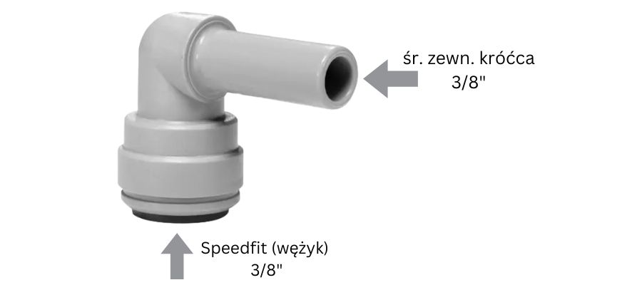 PI221212S John Guest złączka wtykowa kolankowa