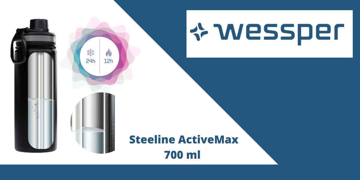 butelka termiczna wessper 700 ml czarna