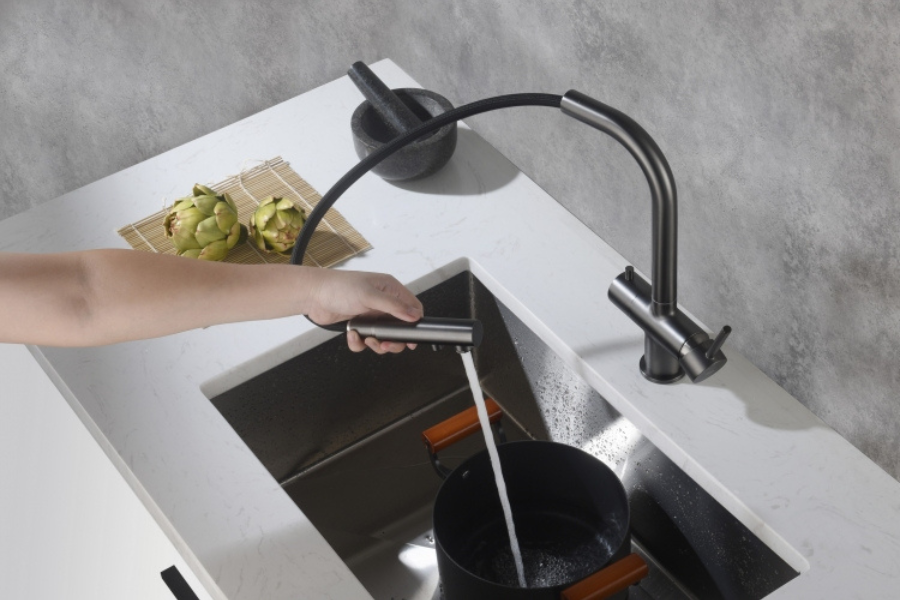 bateria czterodrożna w kolorze grafitowym blue water