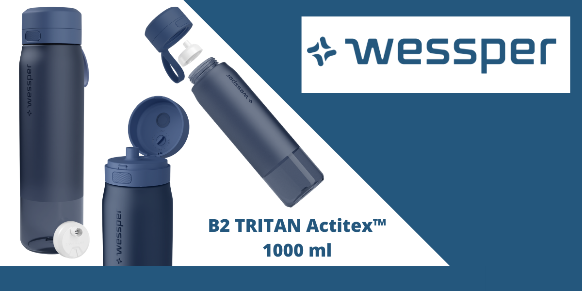 butelka wessper niebieska 1 litr