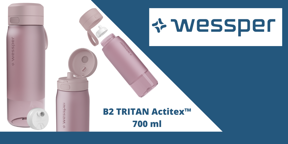butelka filtrująca wessper tritanowa różowa