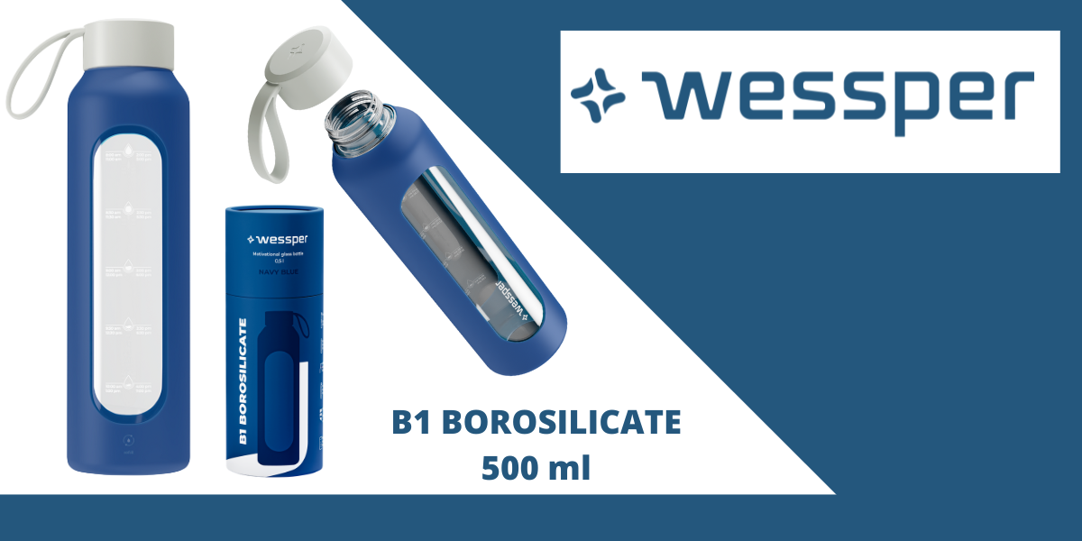 granatowa butelka na wodę wessper