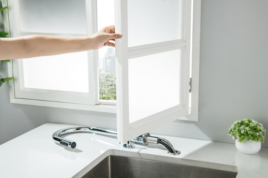 bateria trójdrożna do kuchni blue water window