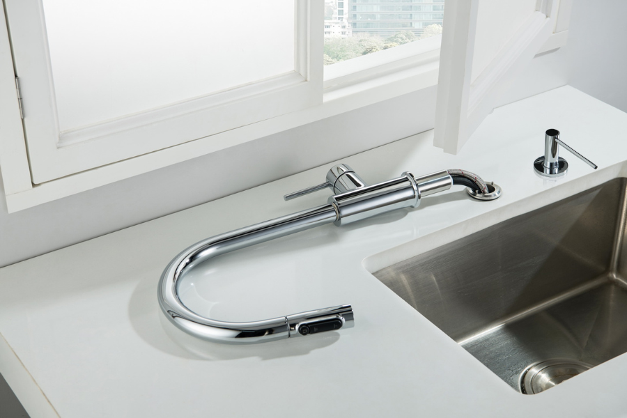 okienna bateria do kuchni blue water window