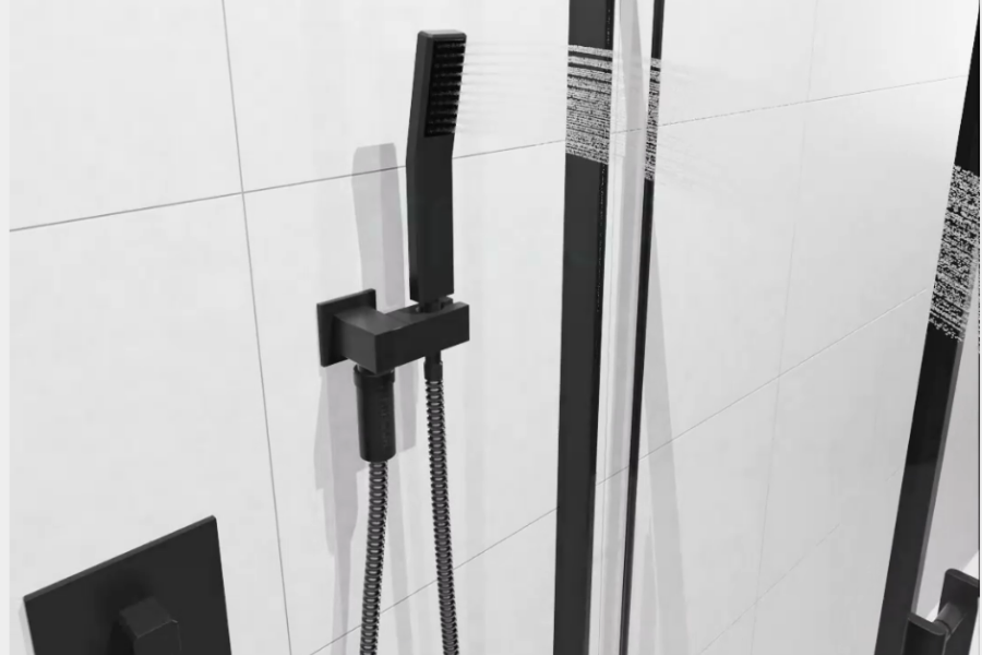 czarny filtr prysznicowy fitaqua