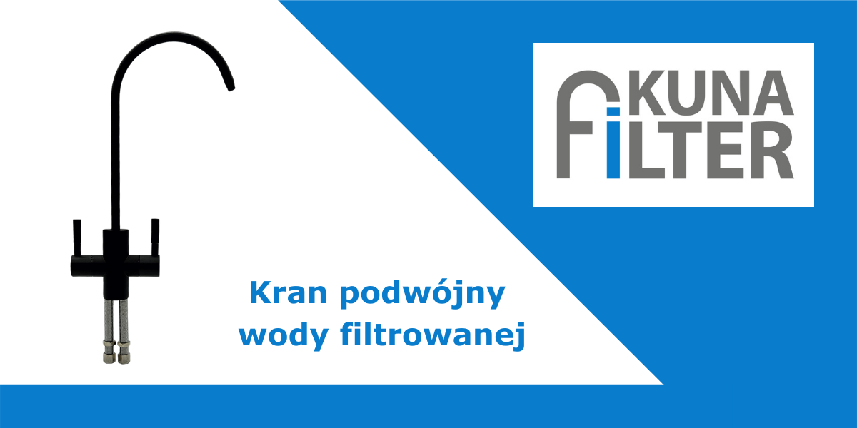 kran podwójny wody filtrowanej kuna filter