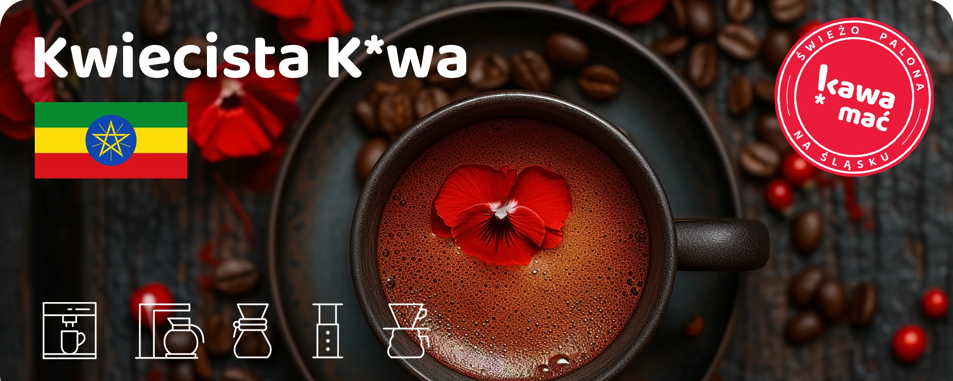 kawa ziarnista kwiecista