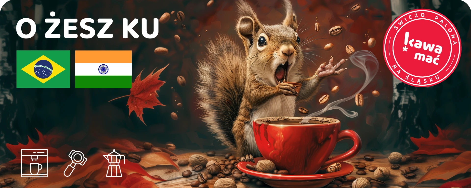 kawa o mocno orzechowym smaku