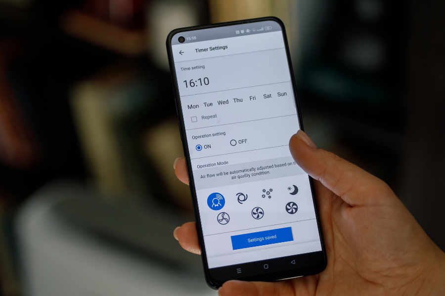 aplikacja do obsługi oczyszczacza powietrza