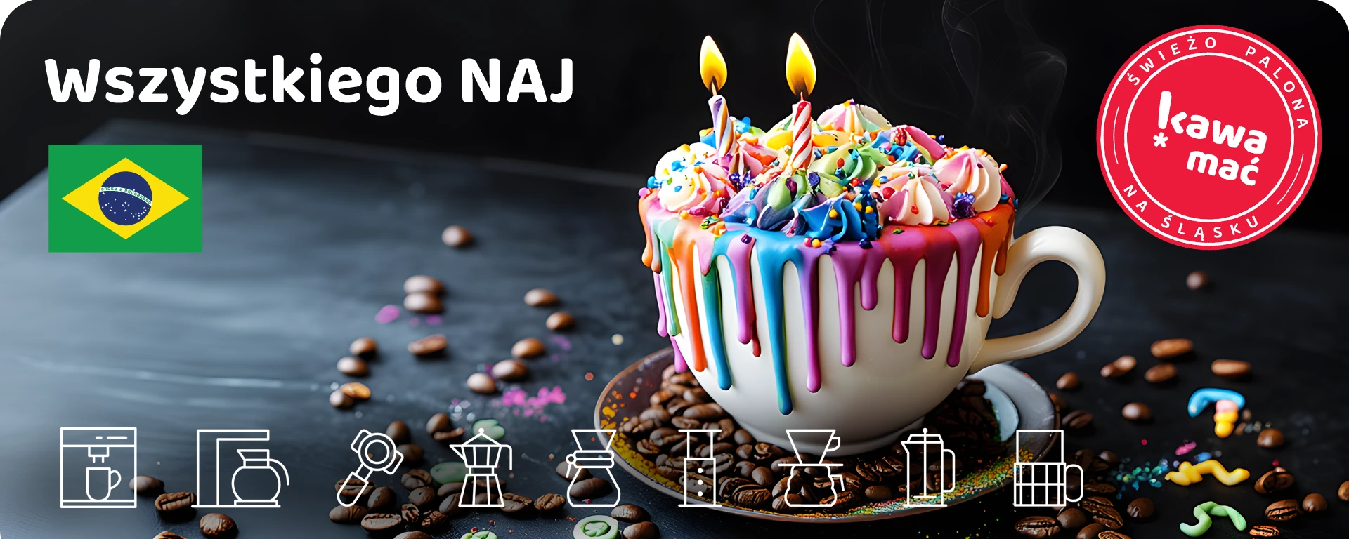 kawa w ziarnach na urodziny