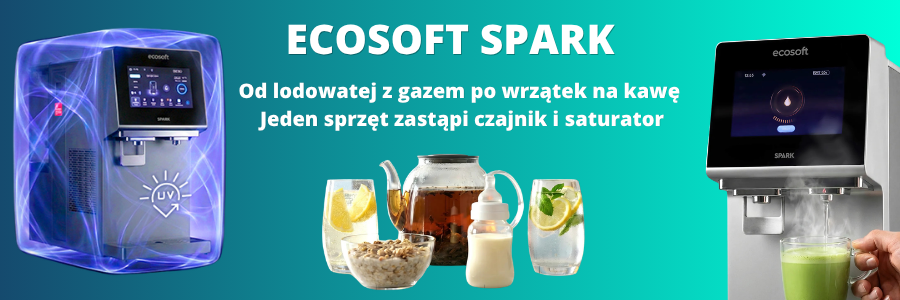 Ecosoft Spark: recenzja dystrybutora z odwróconą osmozą, gorącą i gazowaną wodą
